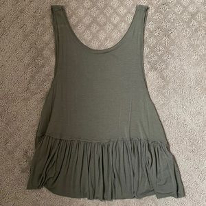green tank top